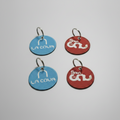 Llaveros de tela personalizados ( pack de dos )