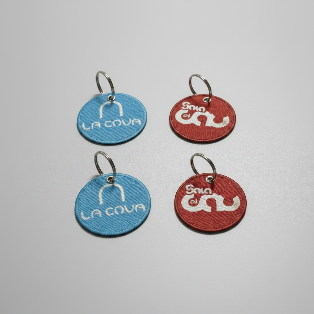 Llaveros de tela personalizados ( pack de dos )