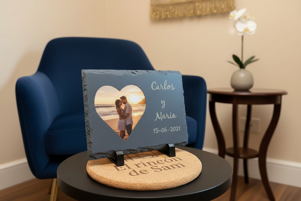 Porta fotos con grabado láser y sublimación