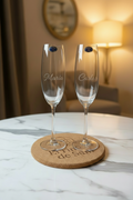 Copas de cava grabadas cristal de bohemia