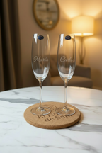 Copas de cava grabadas cristal de bohemia
