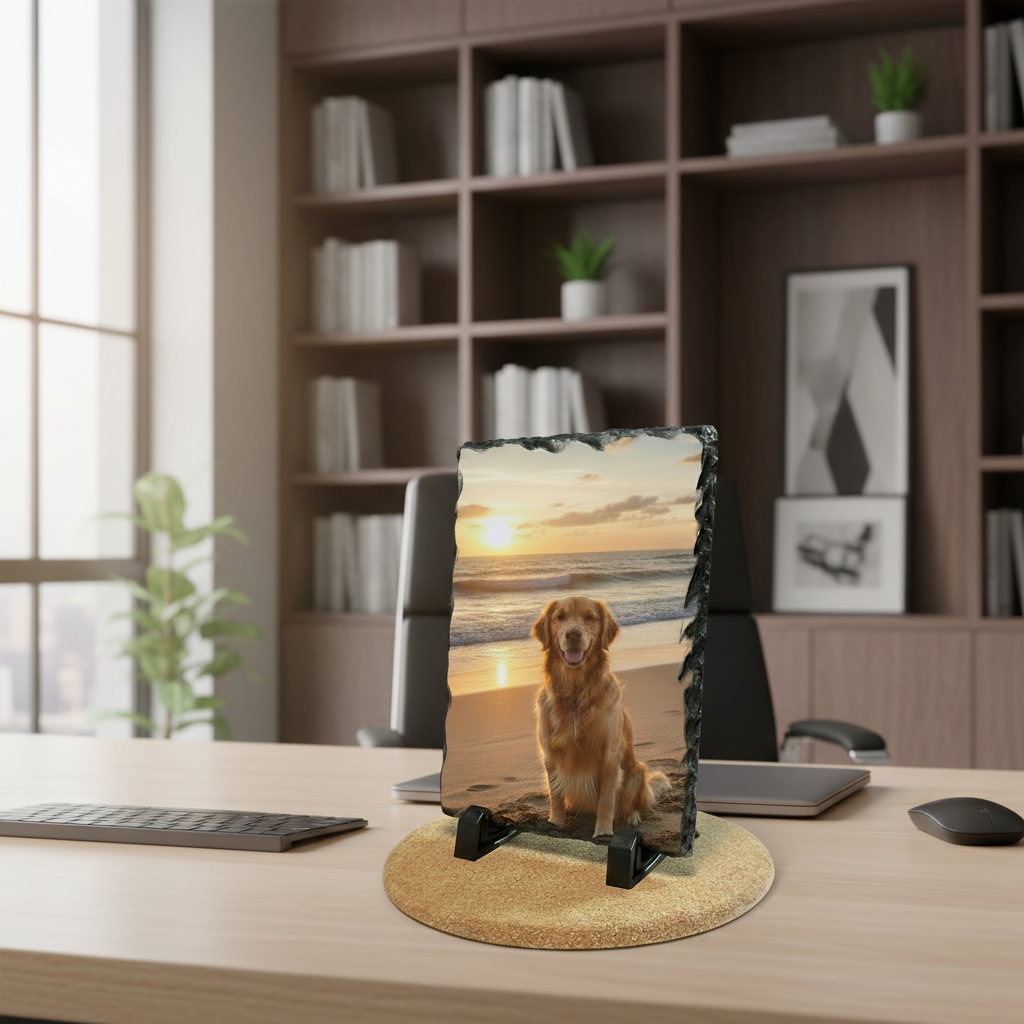 Portafotos de pizarra personalizado para tu mascota